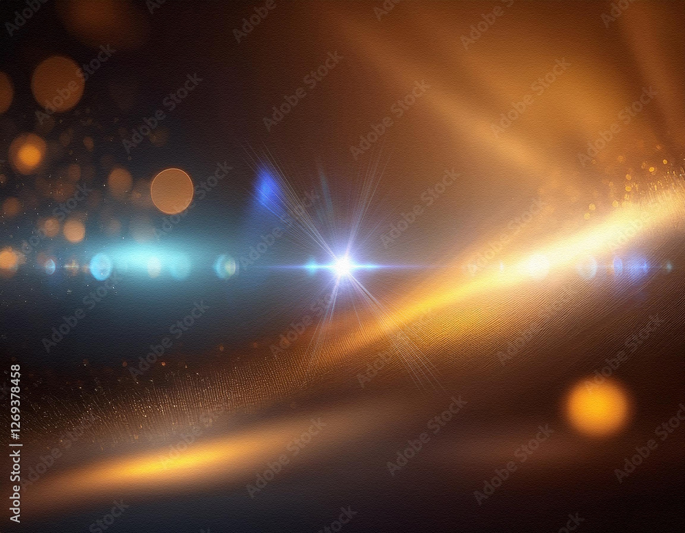 Leinwandbilder abstract background featuring a golden gradient with blurred lights and a textured surface.