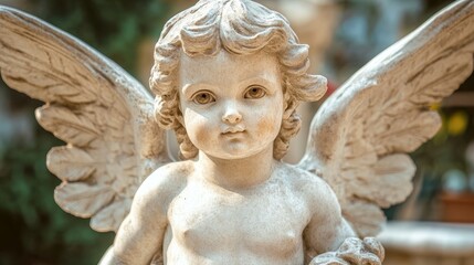 Cherubic Guardian with Majestic Wings