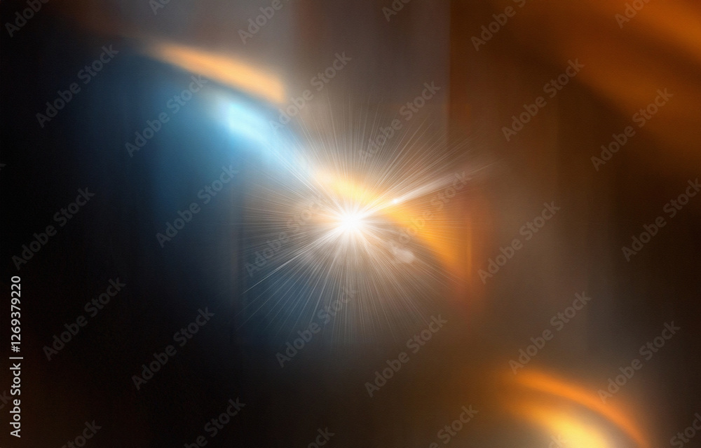 Aufkleber abstract background with blurred gradients of blue and orange.