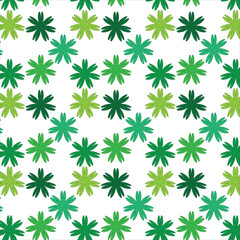 seamless pattern with green leaves 