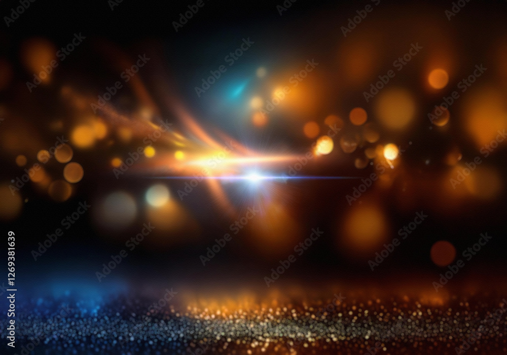 Aufkleber abstract background with blurred lights and sparkling glitter.