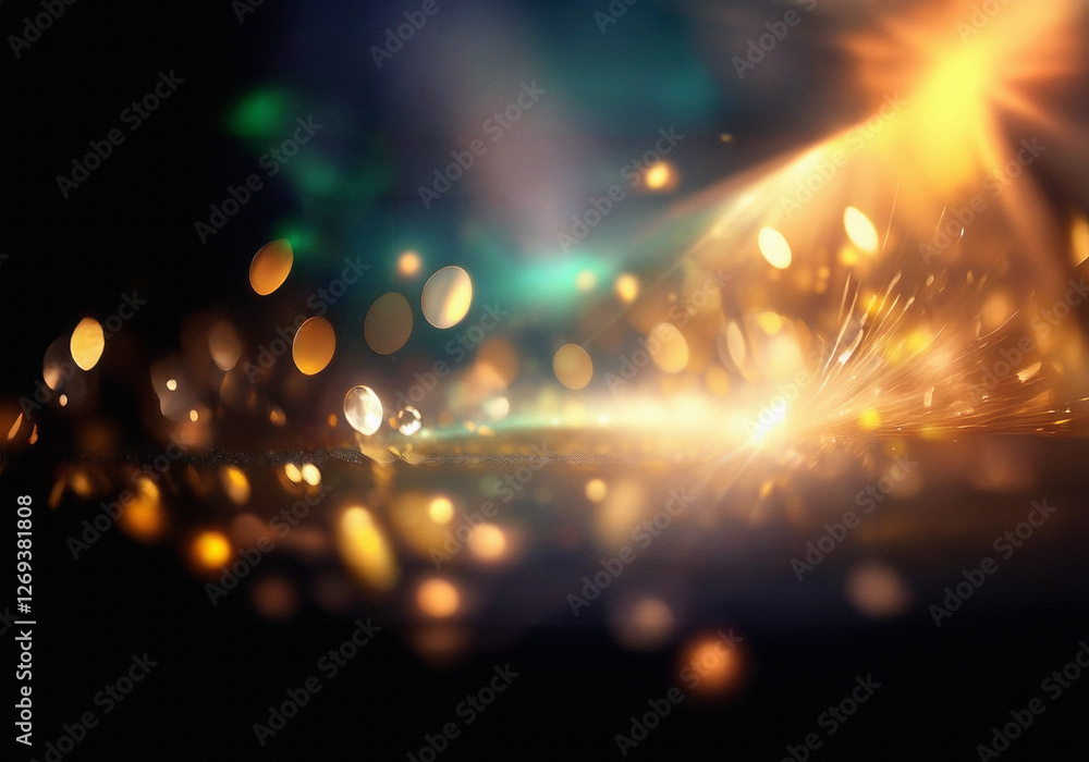 Aufkleber Abstract background with bokeh and glow.