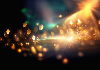 Fototapeta premium Abstract background with bokeh and glow.