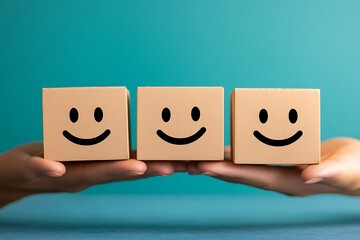 Obraz premium Positive Customer Feedback: Happy Clients