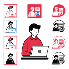 Versatile Vector Illustrations: 28 Unique Designs for Projects set art icons lines forms image images