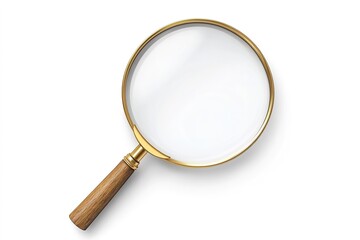 Fototapeta premium Magnifying Glass on White Background