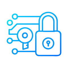 Clean Encryption Icon Vector - Minimalist Symbol for Decentralized Security Privacy