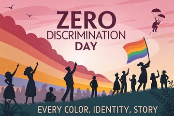 Zero Discrimination Day, Imaginary sky with single color representing monotony and isolation.