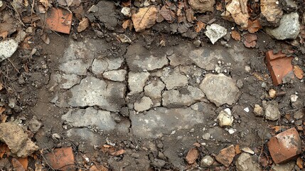 Small patch of dirt surrounded by grass, signifying a natural and rustic outdoor environment
