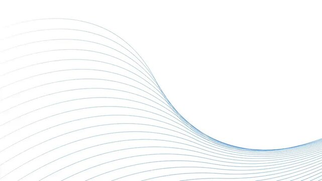 Abstract beautiful geometric wavy lines minimal elegant background. Seamless loop rotation line background video.