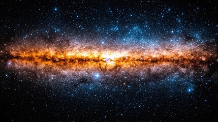 An immense galaxy overflowing with countless stars glistening in the dark night sky