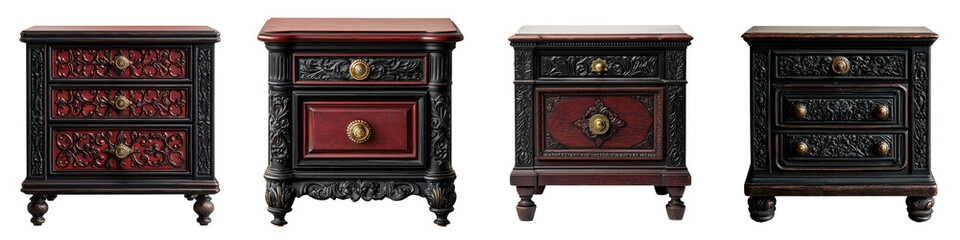 Ornately Carved Wooden Cabinets and Dressers in a Traditional Baroque inspired Home Interior Design Setting