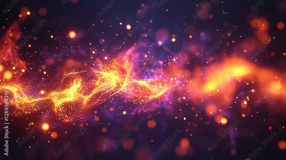 Poster a colorful and captivating explosion of light and sparks creating a dazzling display of energy