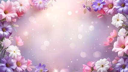 Fototapeta premium Serene Floral Arrangement: A Beautiful Frame of Nature