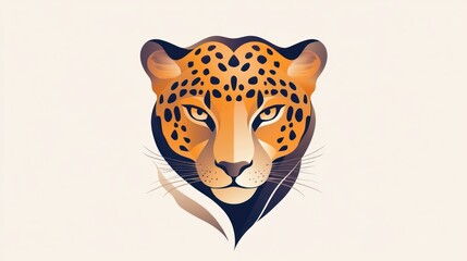 Jaguar portrait, jungle background, wildlife art, nature illustration