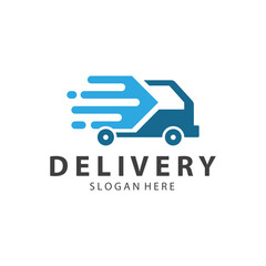 Logistic box logo  delivery logo  fast delivery template design and simple design