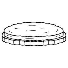 biscuit sandwich  illustration hand drawn outline vector