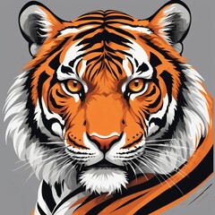 Naklejka premium tiger head vector illustration