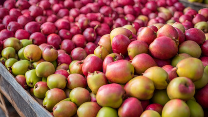 Fresh rose apples, also known as jambu air, are available for purchase at the market