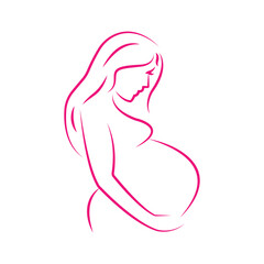 Pregnant logo vector. EPS 10 editable vector