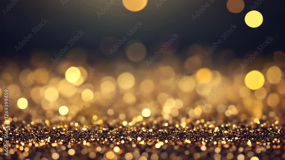Aufkleber captivating golden bokeh lights create a stunning visual effect in this enchanting display