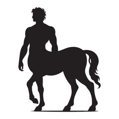 Majestic archer Centaur silhouette capturing mythical prowess - Centaur illustration - Centaur vector - mythical creature silhouette

