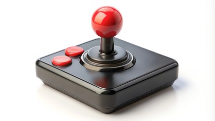 Retro Joystick on White Background