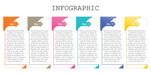 6 Tab Vector Illustration for Editable