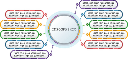10 Tab Vector Illustration for Editable