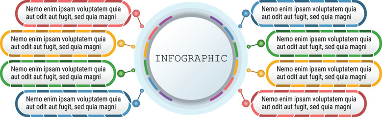 8 Tab Vector Illustration for Editable