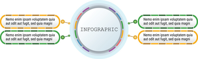 4 Tab Vector Illustration for Editable