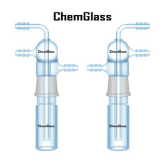 Vector Illustration for Chemglass - Lower Flask - Micro Sublimer Editable