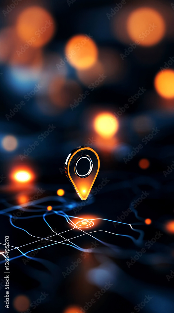 Poster navigating the future innovative location markers in a digital world virtual environment visual conc