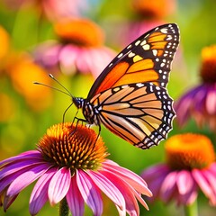 Obraz premium butterfly on flower