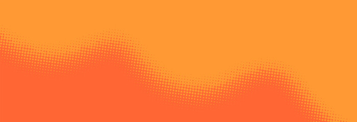 Modern orange pop art background with halftone dots design in comic style, vector illustration EPS10