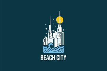 City Scape and Beach logo design