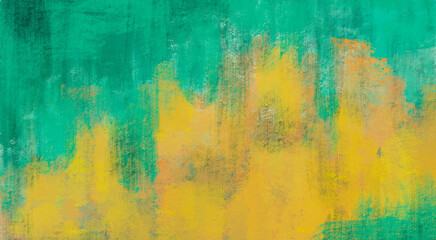 painting of a green and blue watercolor background