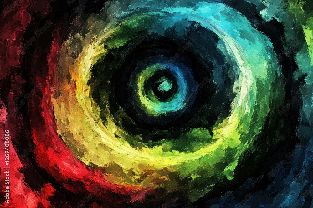 Aufkleber abstract swirling colors in a vibrant palette create a dynamic visual effect, showcasing hues of red