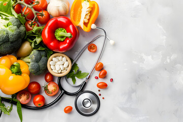 Healthy eating and healthcare concept