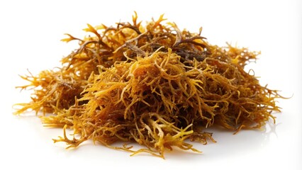 Fototapeta premium Dried Seaweed on White Background