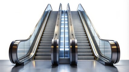 Escalator on White Background