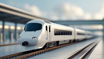 Naklejka premium train, model train, toy train, electric train, high speed train, pastel, focus, train scene, black, white, railroad tracks, station, train station, train, travel, tourism, leisure, 3d, toy, background