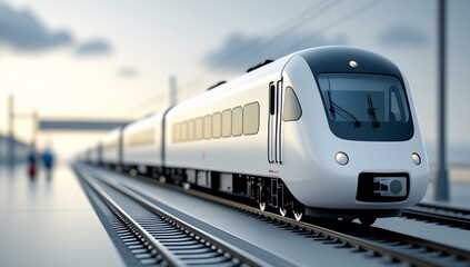 Naklejka premium train, model train, toy train, electric train, high speed train, pastel, focus, train scene, black, white, railroad tracks, station, train station, train, travel, tourism, leisure, 3d, toy, background