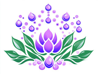 green and purple flowers