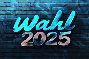 An artistic representation of 'Wahl 2025' on a textured chalkboard background, conveying the essence of upcoming elections and the importance of public voice.