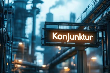 Obraz premium A captivating urban scene displaying industrial infrastructure, symbolizing economic cycles and challenges, highlighting the relationship between industry and the environment.