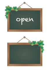 黒板の壁掛けメッセージボード　open　無地