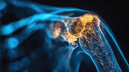 Detailed Visualization of the Human Shoulder Joint with Pain and Tension