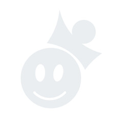WHITE SMILE KING ICON ELEMENT
