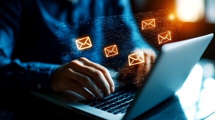 Effective newsletter strategies for engaging audiences digital workspace online content professional environment close-up view marketing concept